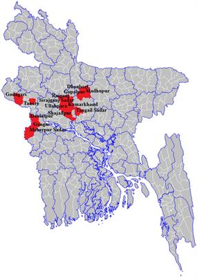 Risk factors associated with cutaneous anthrax outbreaks in humans in Bangladesh